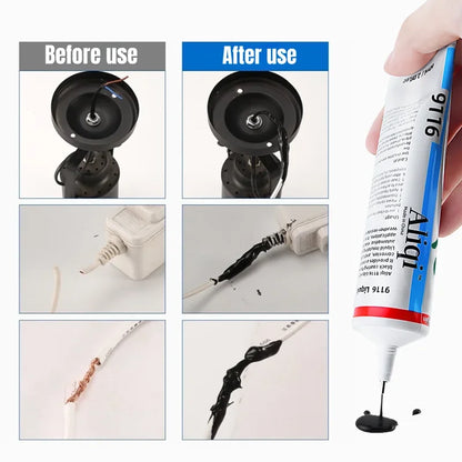 Liquid Electrical Tape Insulating Paste - Fast-Drying High-Temperature Sealant for Wire, Cable & Line Repairs