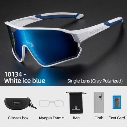 ROCKBROS MTB/Road Bike Glasses – UV400 Polarized Photochromic Cycling Eyewear