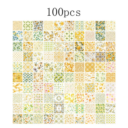 100 Pcs Vintage Multi-Style Writing Paper - Retro Stationery for Scrapbooking, Junk Journals & DIY Crafts