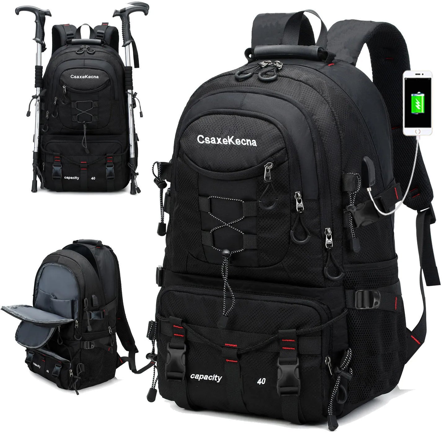 40L Waterproof Lightweight Travel Backpack | Outdoor Hiking Camping Backpack for Men and Women