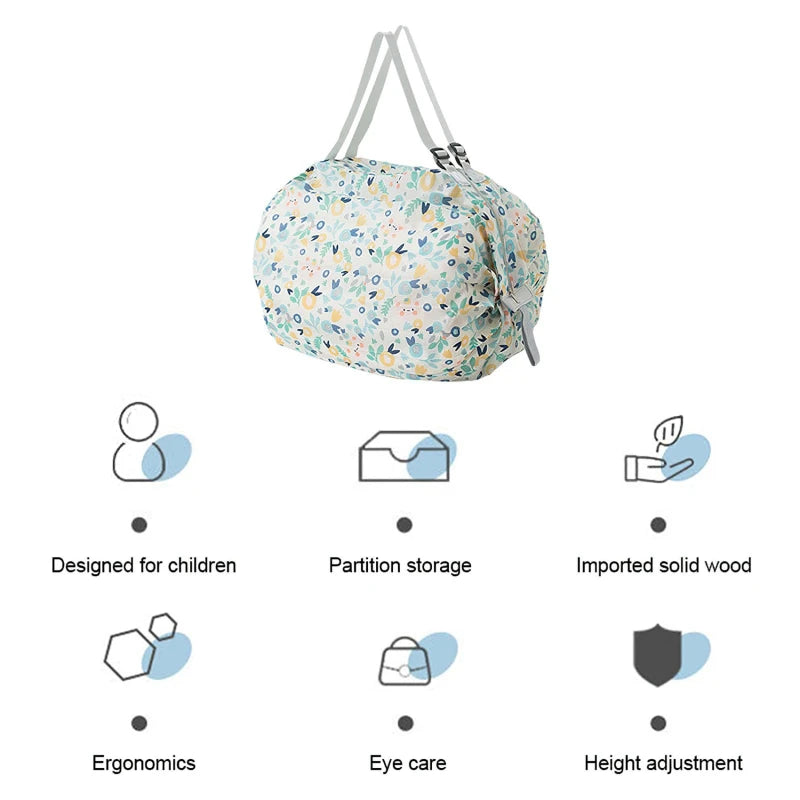 Foldable Waterproof Shopping Bag – Portable Travel, Beach, and Grocery Tote