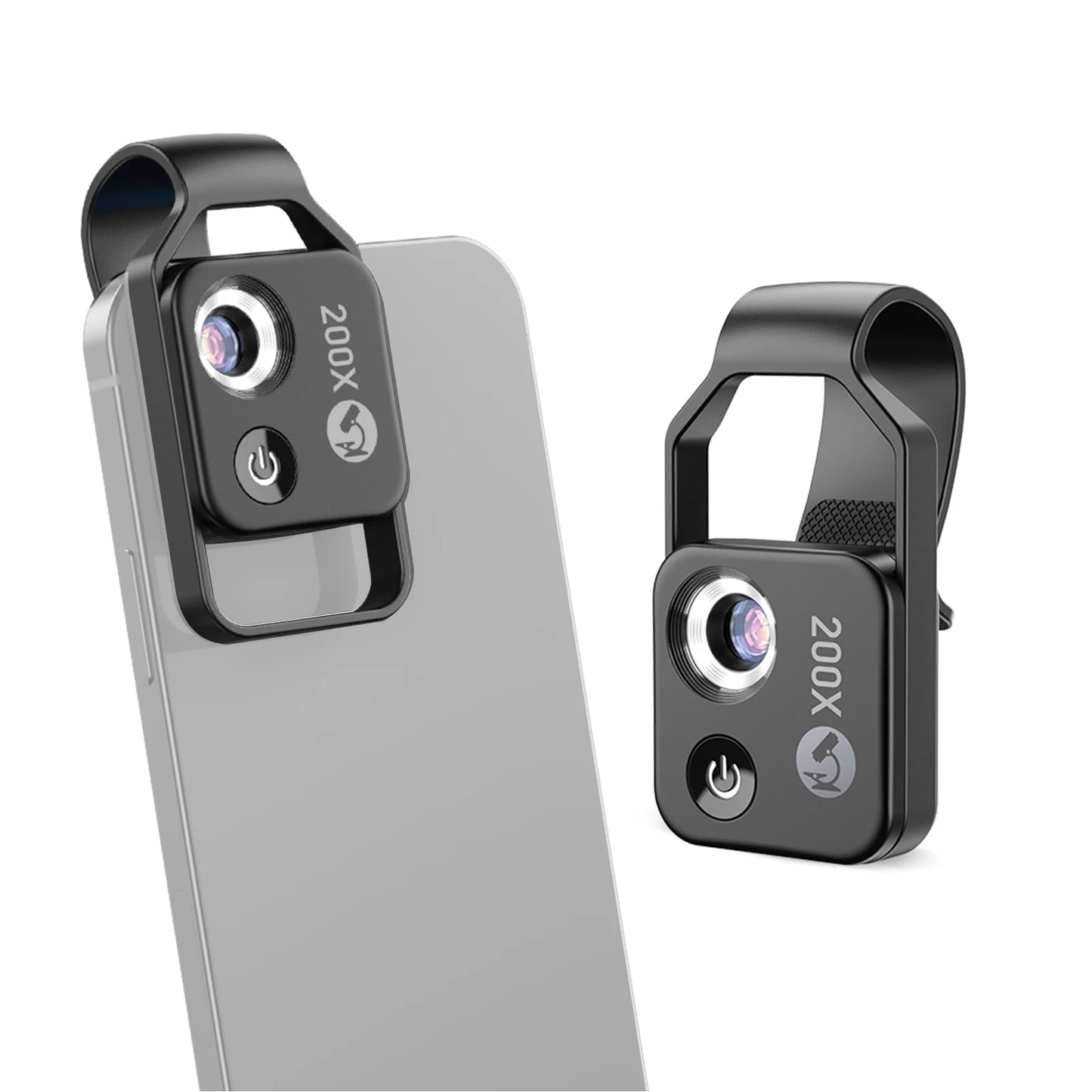 100X/200X Microscope Phone Lens with Clip – Magnifier for Plants, Insects, Hair, Skin, Jewelry & Jade Inspection