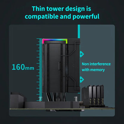 DeepCool AK500S CPU Cooler – Digital Display, 5 Heat Pipes, 240W TDP, 120mm FDB Silent Air Cooler Heatsink