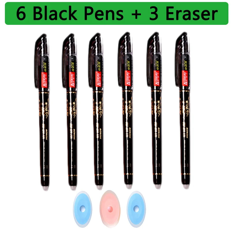 Kawaii Erasable Gel Pens 25-Piece Set - Cute School and Office Writing Pens for Notebooks and Stationery