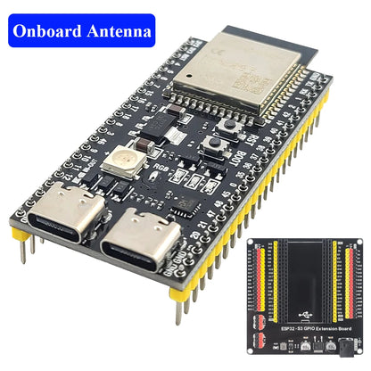 ESP32-S3 Development Board Kit – 2.4GHz WiFi & Bluetooth Module with Expansion Adapter, Type-C Interface (ESP32-S3-1 N8R2 N16R8 44-Pin)