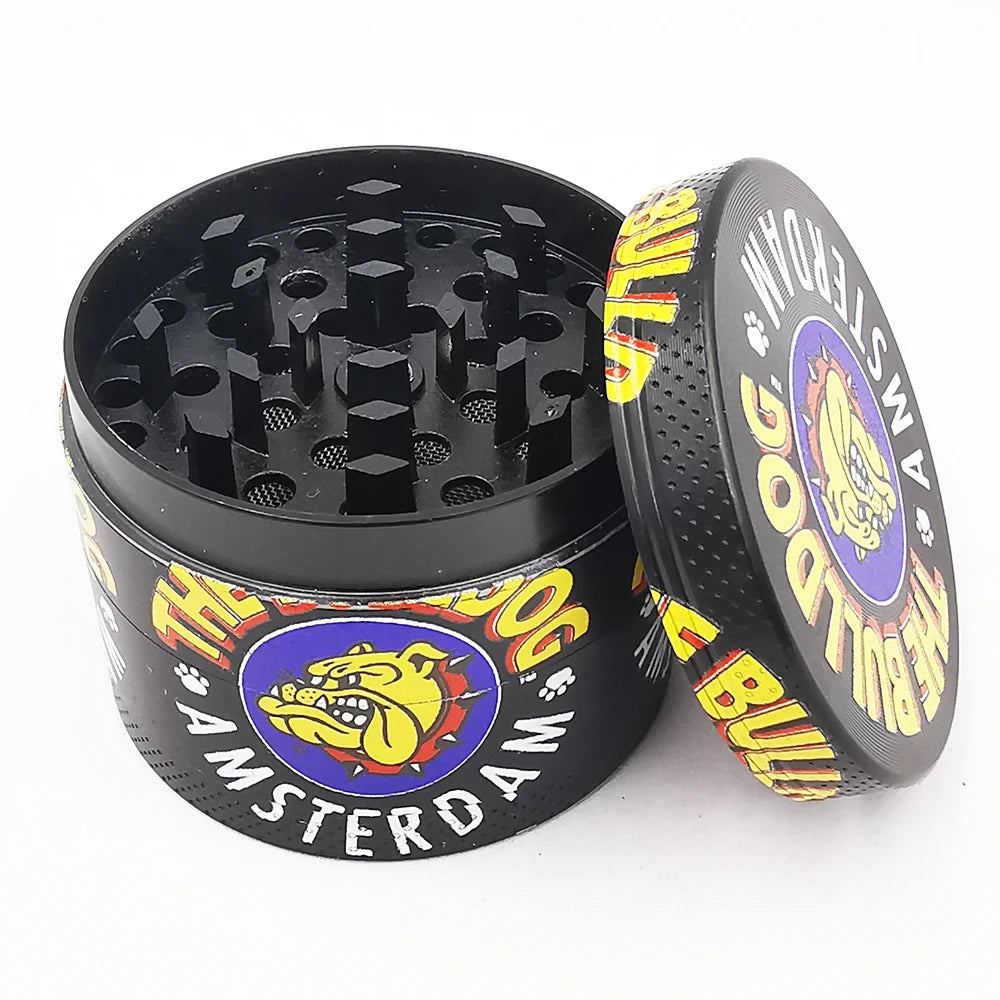 50mm Metal Dog Herb Grinder — 4-Layer Manual Spice, Pepper & Tobacco Mill for Smoking Accessories