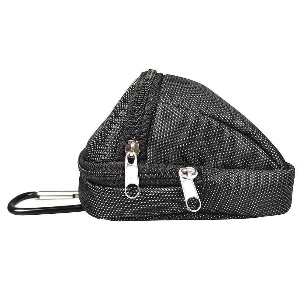Mini Park Golf Ball Bag with Hook – Portable Nylon Waist Bag for Park Balls, Outdoor Sports Golf Accessories