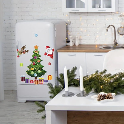 Magnetic Christmas Tree Fridge Decor – Santa & Reindeer Holiday Magnets for Refrigerator & Metal Surfaces