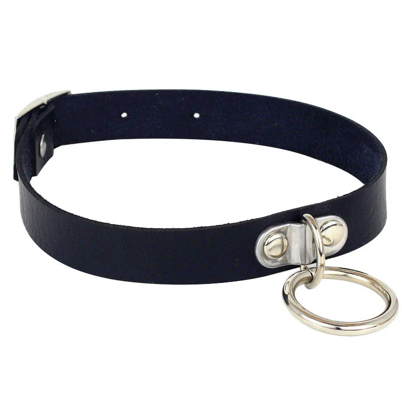 Harajuku Punk Rock Gothic Choker Necklace – PU Leather Heart Lock, Key, Spike Collar, Cosplay Accessories for Women
