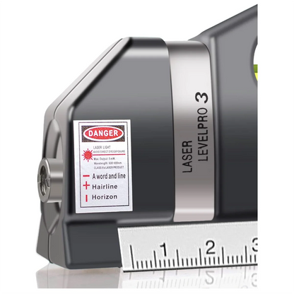 Multipurpose Line Laser Leveler Tool - Cross Line Lasers with 8FT 2.5M Standard Measure Tape and Metric Rulers