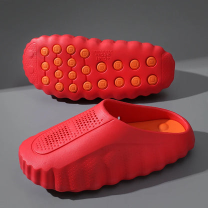 Men’s Summer Slide Sandals - Lightweight Thick Sole Non-Slip Beach & Bathroom Slippers