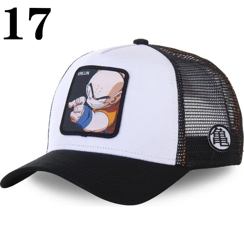 Dragon Ball Anime Baseball Cap - Goku Vegeta Buu Mesh Hip Hop Hat for Summer Casual Wear