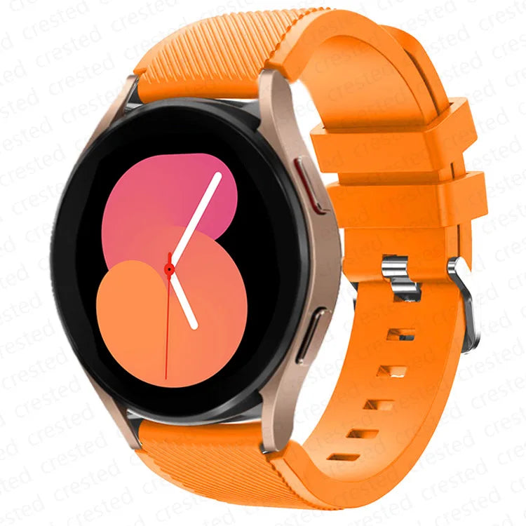 20mm/22mm Silicone Watch Strap for Samsung Galaxy Watches - Replacement Bracelet for Galaxy Watch 4, 5, 5 Pro, 6 Classic, 46mm, Watch 3, Active 2, S3 & S2