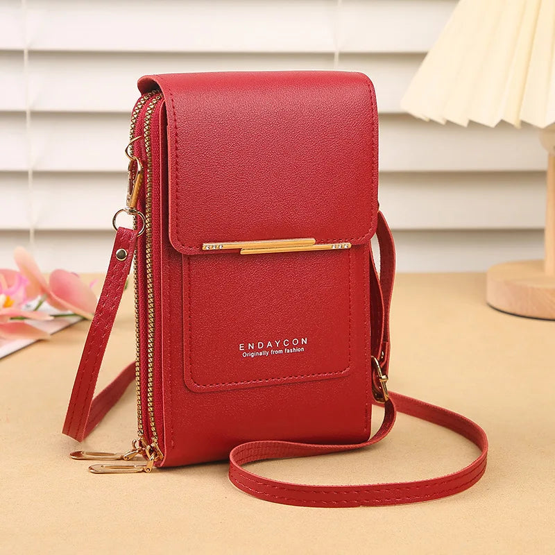 Crazy Bag Women's Fashion Touch Screen Lock Cell Phone Bag – Mobile Phone & Card Holder Crossbody Shoulder Bag