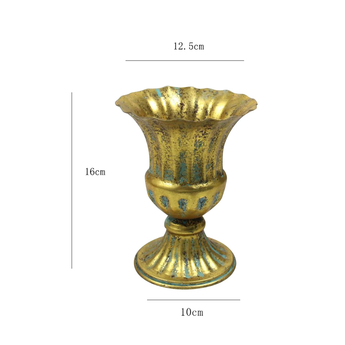 Metal Flower Vase & Candle Holder — Table Centerpiece for Wedding, Anniversary, Party & Hanging Decorations