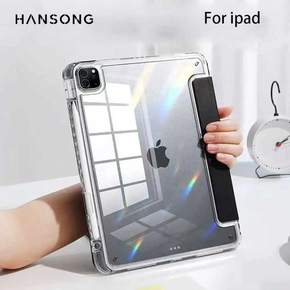 2025 Transparent iPad Case — Shockproof Cover for iPad Pro, Air, Mini & 5th–11th Gen (11–12.9")