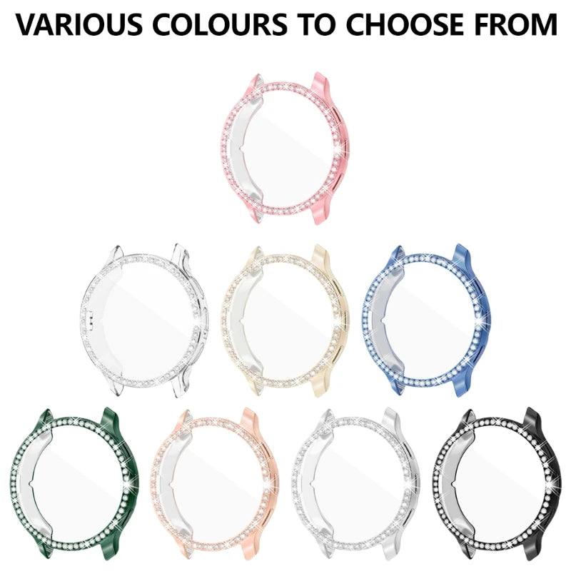Soft TPU Watch Cover with Imitation Diamond – Electroplated Protective Sleeve Case for Garmin Venu 3/3S