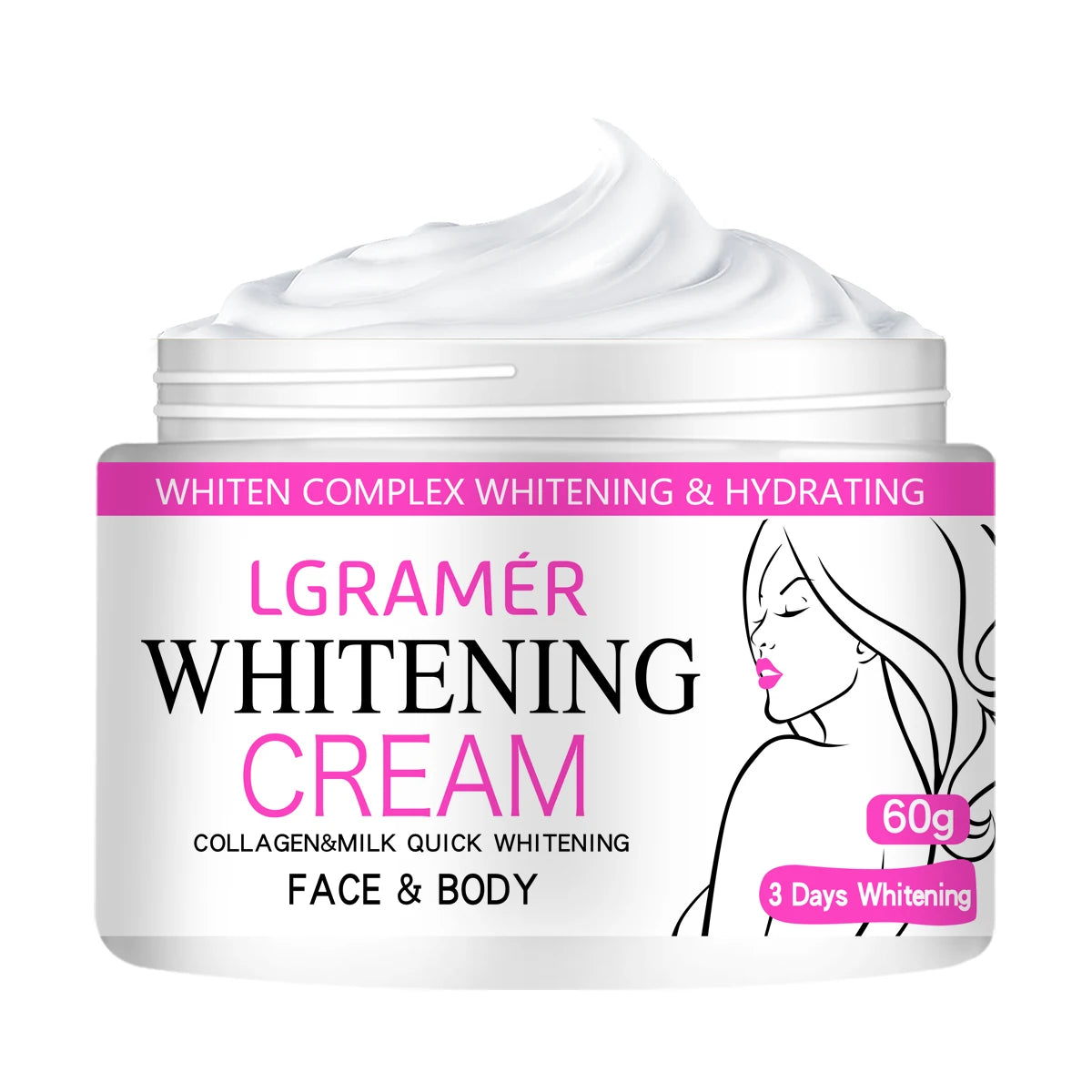 Face & Body Brightening Cream – Neck, Knees, Underarm & Inner Thigh Skin Tone Lightening Moisturizing Nourishing Skincare Lotion