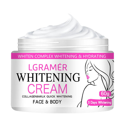Face & Body Brightening Cream – Neck, Knees, Underarm & Inner Thigh Skin Tone Lightening Moisturizing Nourishing Skincare Lotion