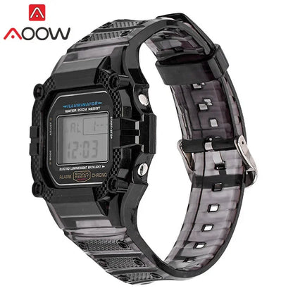 Transparent TPU Resin Watch Band and Bezel Kit for Casio G-SHOCK DW-5600 GW-M5610 GLS-5600 - Protective Replacement Strap and Case Set