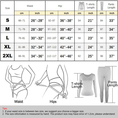 Winter Women's Thermal Underwear Set: Long-Sleeved Top and Trousers - Warm Lingerie 2-Piece Seamless Long Johns