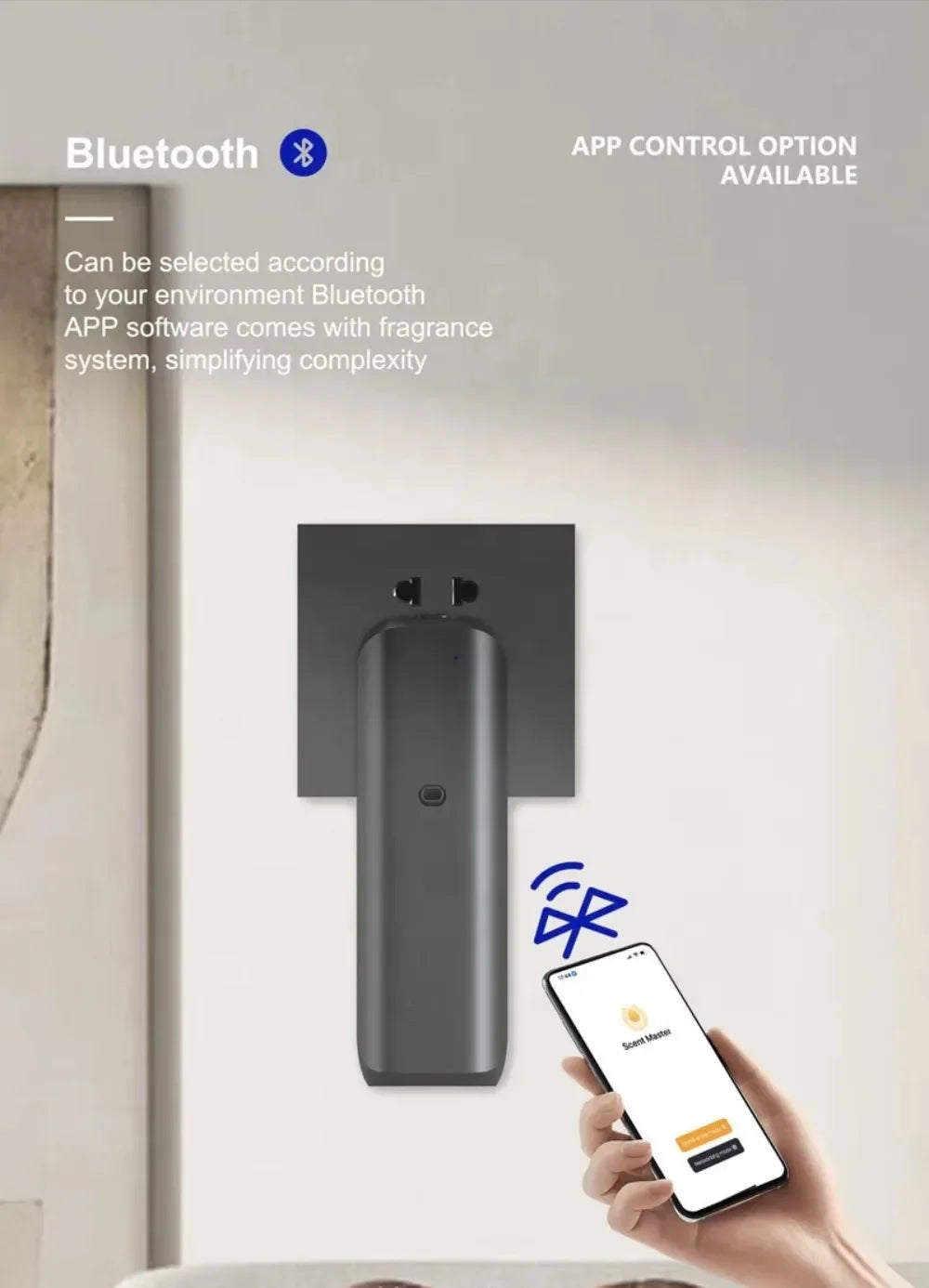 Plug-in Wall Fragrance Diffuser – Waterless Smart Essential Oil Diffuser for Home & Room Scented Air