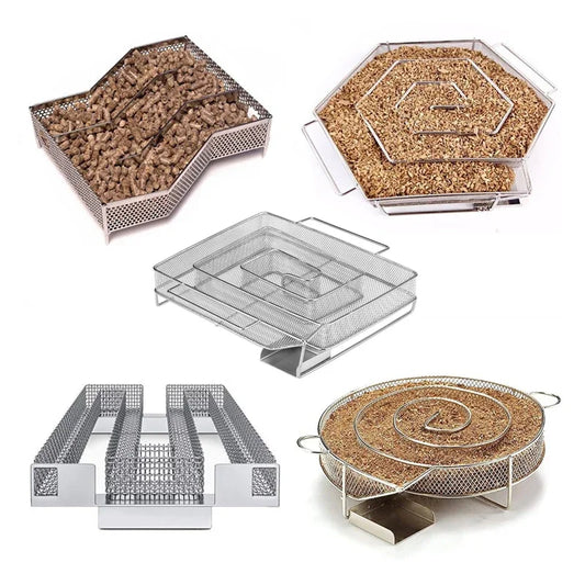 Stainless Steel BBQ Smoke Generator Rack - Cold Smoking Grill Accessory for Outdoor Barbecue