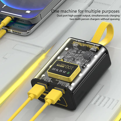 3x18650 Power Bank Battery Storage Case - Dual USB Charging, Night Light DIY Shell for iPhone, Xiaomi, and 18650 Batteries