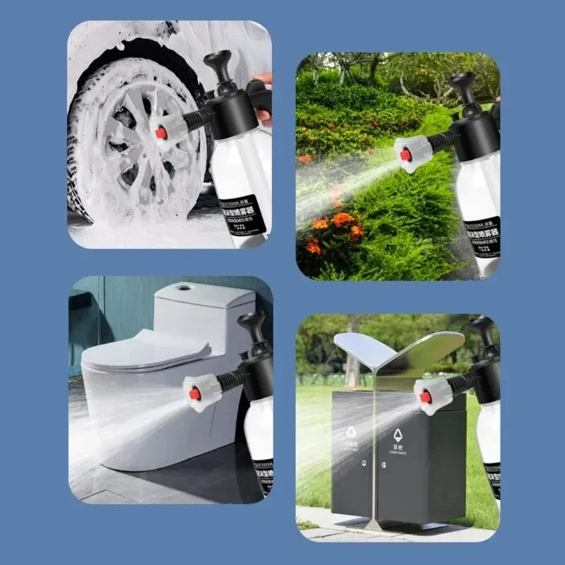 2L Handheld Foam Sprayer – Car Wash Air Pressure Watering Can, Plastic Disinfection & Cleaning Tool