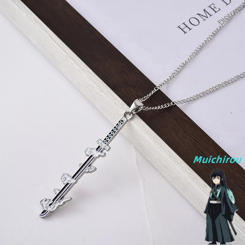 Demon Slayer Anime Necklace – Kimetsu no Yaiba Enamel Pendant Choker, Stainless Steel Cosplay Jewelry Gift