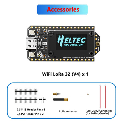 WiFi LoRa 32 V4.3 ESP32-S3 LoRa Node - SX1262 BLE Board with 28dBm Transmission Power, Meshtastic & LoRaWAN Support