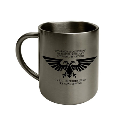 Warhammer 40K Metal Stainless Steel Cup | Imperial Double-Headed Eagle Mug | Game Peripheral Gift