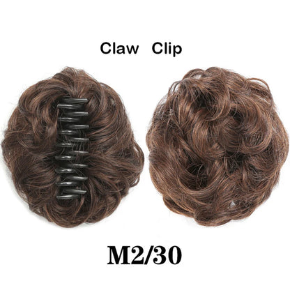 Sunslymei Synthetic Hair Bun Clip-in – Curly Messy Chignon Ponytail Hairpiece Scrunchie Extensions for Women