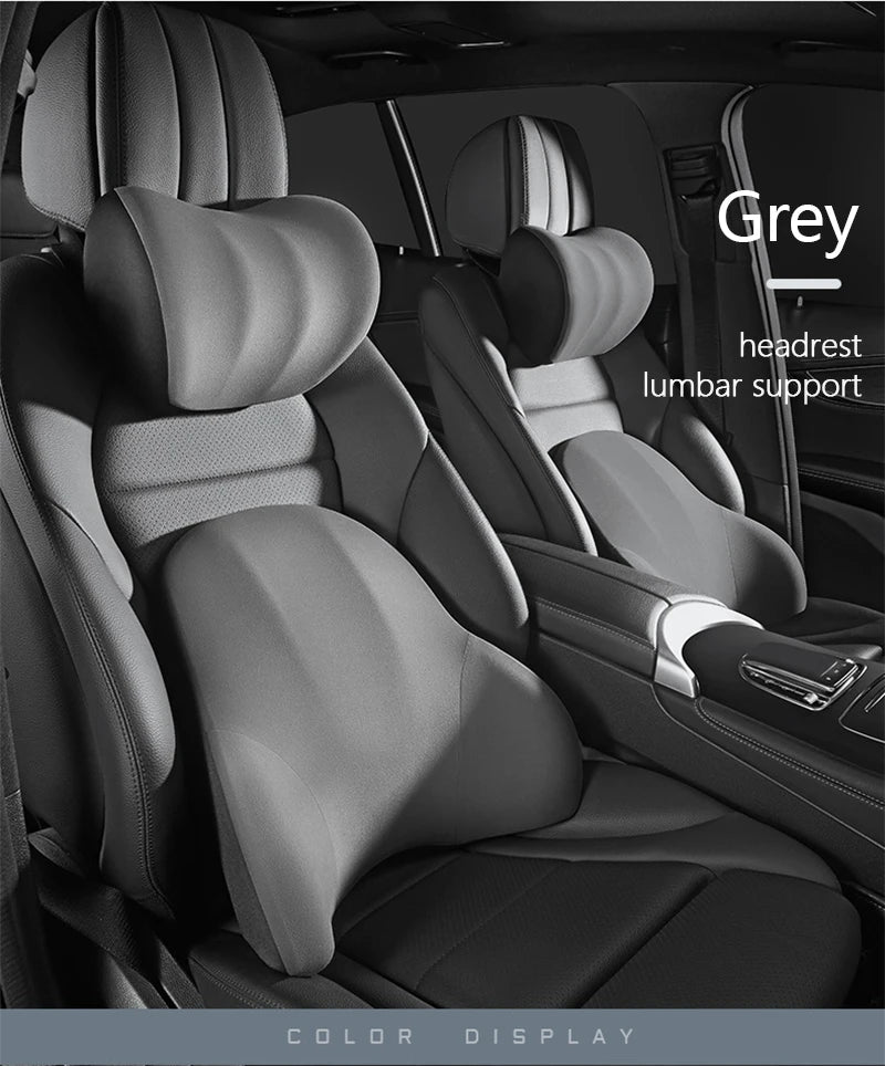 Electric Car Lumbar & Neck Massage Pillow | Single Headrest Vibration Cushion for Seat Support