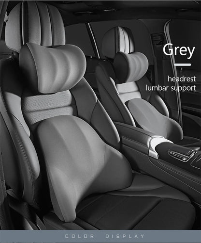 Electric Car Lumbar & Neck Massage Pillow | Single Headrest Vibration Cushion for Seat Support