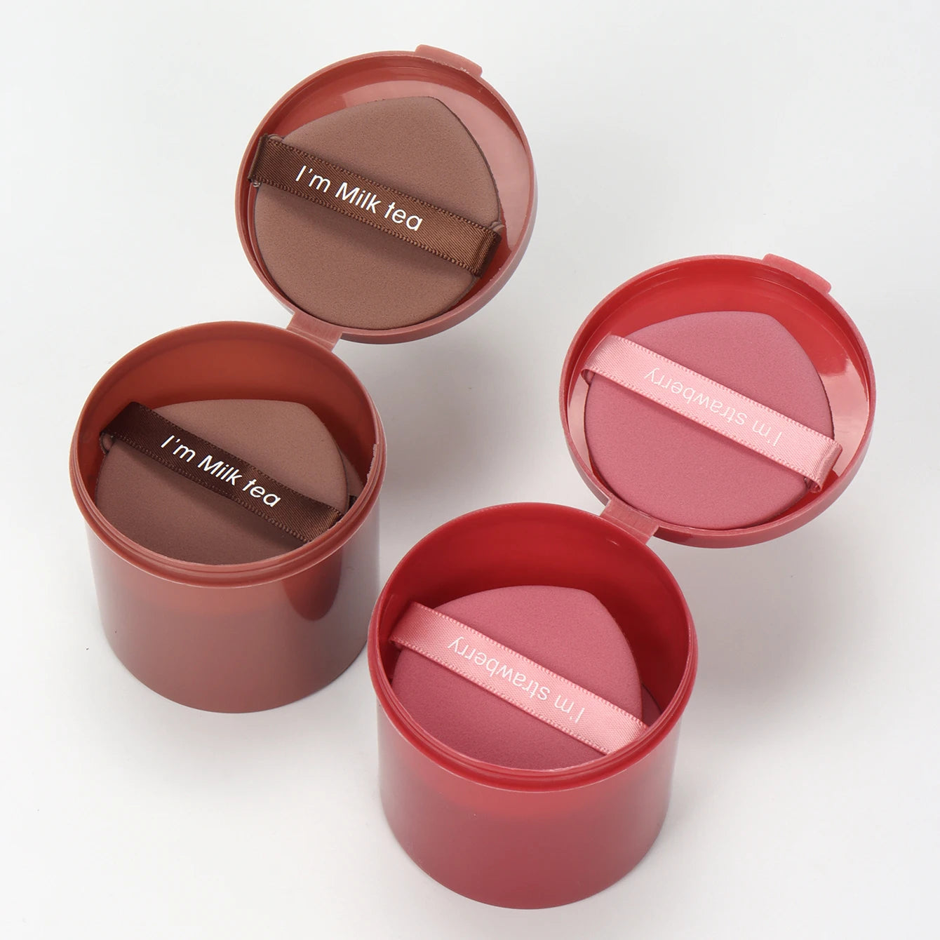 Karsyngirl 7-Piece Strawberry Makeup Sponge Set — Double-Sided Soft Cosmetic Puffs for Powder & Beauty Application