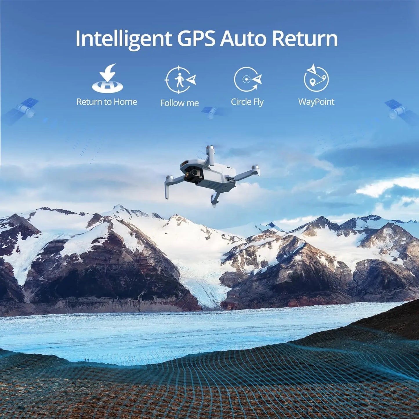 Potensic ATOM SE Drone — Under 249g GPS, Auto Return, Single-Axis Gimbal, EIS, 4KM Waypoint & Follow Me