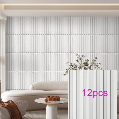 KUUJOJO 3D Textured Wall Panels – Indoor Wall Decoration for Living Room, Bedroom, Hotel, Office, Tape