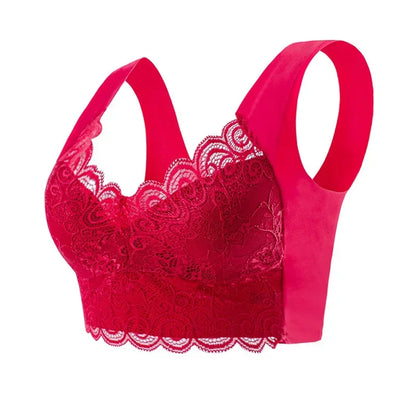 Ice Silk Seamless Lace Bra Top — No Steel Ring Comfortable Support Underwear, Large Size Sleep Bra Vest Bralette