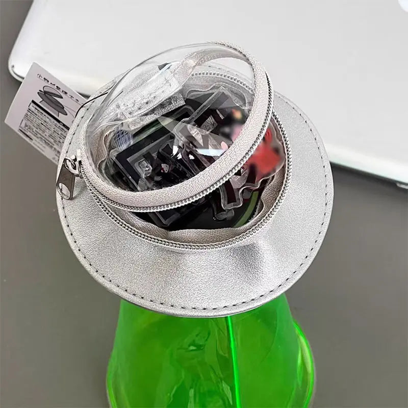 Spaceship Hanging Storage Bag - Transparent Large Capacity Doll & Stationery Organizer