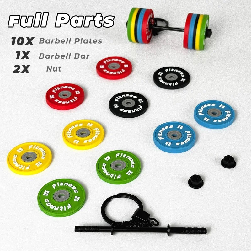 2025 Silicone Barbell Dumbbell Keychain – DIY Gym Gift for Fitness Lovers & Trainers