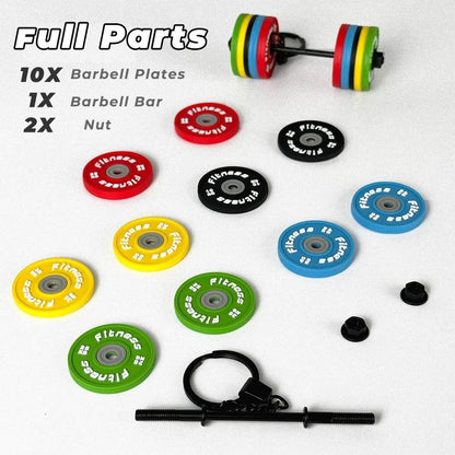 2025 Silicone Barbell Dumbbell Keychain – DIY Gym Gift for Fitness Lovers & Trainers
