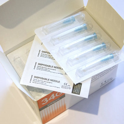 30G-34G Painless Injection Needles — Transparent Syringe Glue Clear Tip Caps, Pharmaceutical Needles (1.5/2.5/4/6mm)