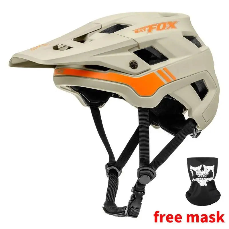 BATFOX Matte Black MTB Bike Helmet – Men's Mountain Bike Cycling Helmet Casco Ciclismo