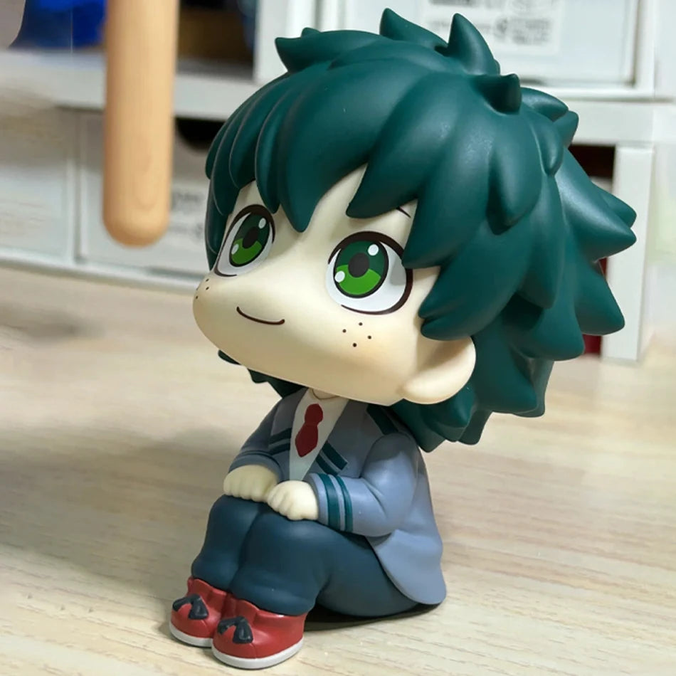 10cm My Hero Academia Anime Figures – Midoriya Izuku, Bakugo Katsuki & Todoroki Shoto PVC Action Statuette Collectible Toy Set