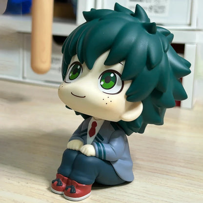 10cm My Hero Academia Anime Figures – Midoriya Izuku, Bakugo Katsuki & Todoroki Shoto PVC Action Statuette Collectible Toy Set