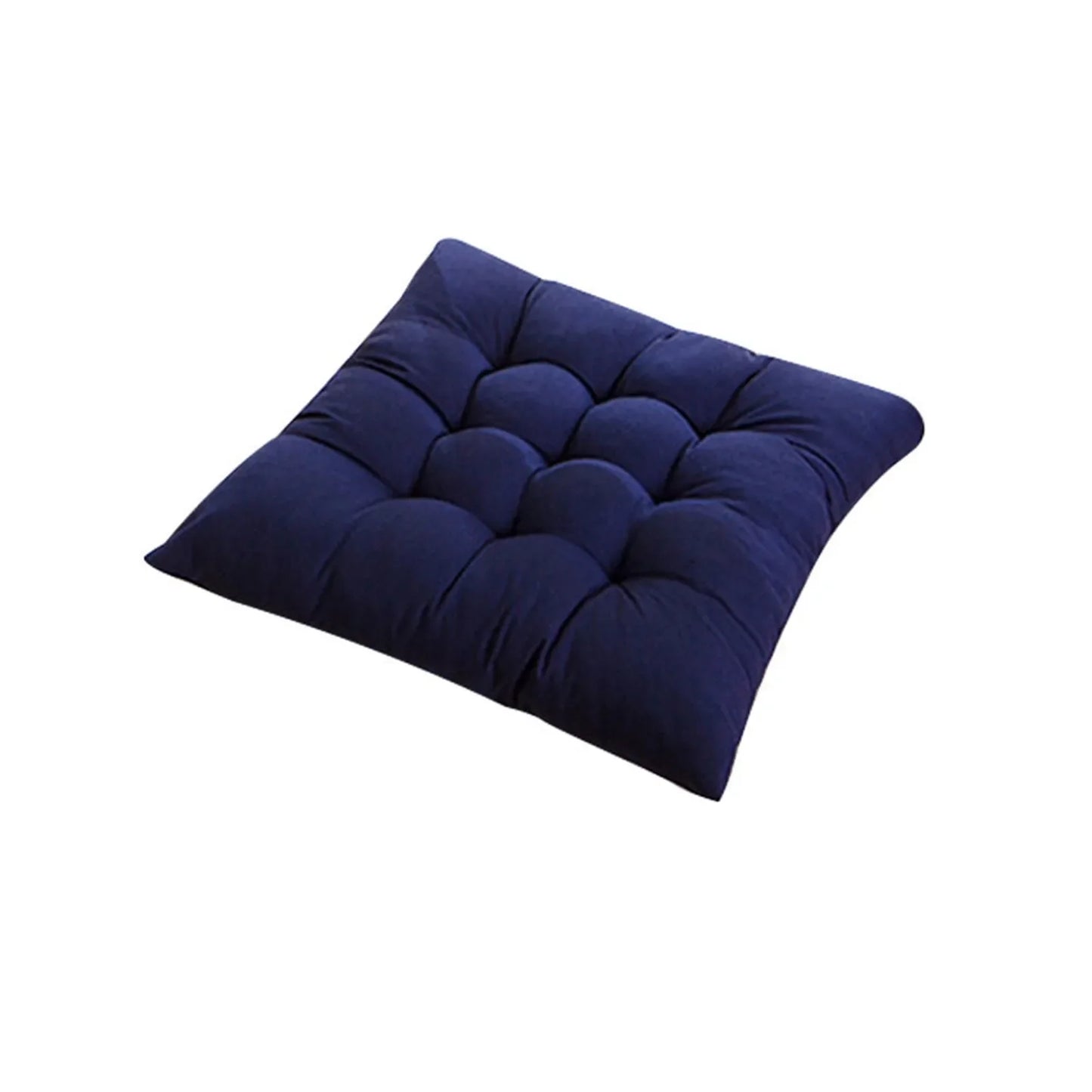 Solid Square Chair Cushion – Seat Pad with Anti-Skid Strap, Indoor & Outdoor Sofa Pillow for Home, Office & Car