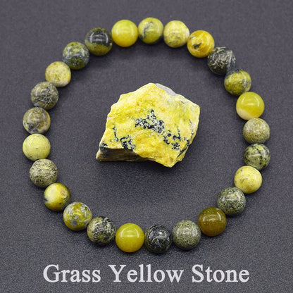 Natural 5A Lapis Lazuli Stone Bracelet - Elastic Healing Bead Jewelry Gift for Men & Women