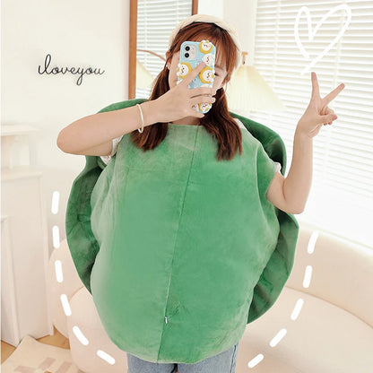 Extra Large Wearable Turtle Shell Plush – Funny Soft Sea Turtle Toy, Pillow & Dress-Up Costume for Kids and Adults