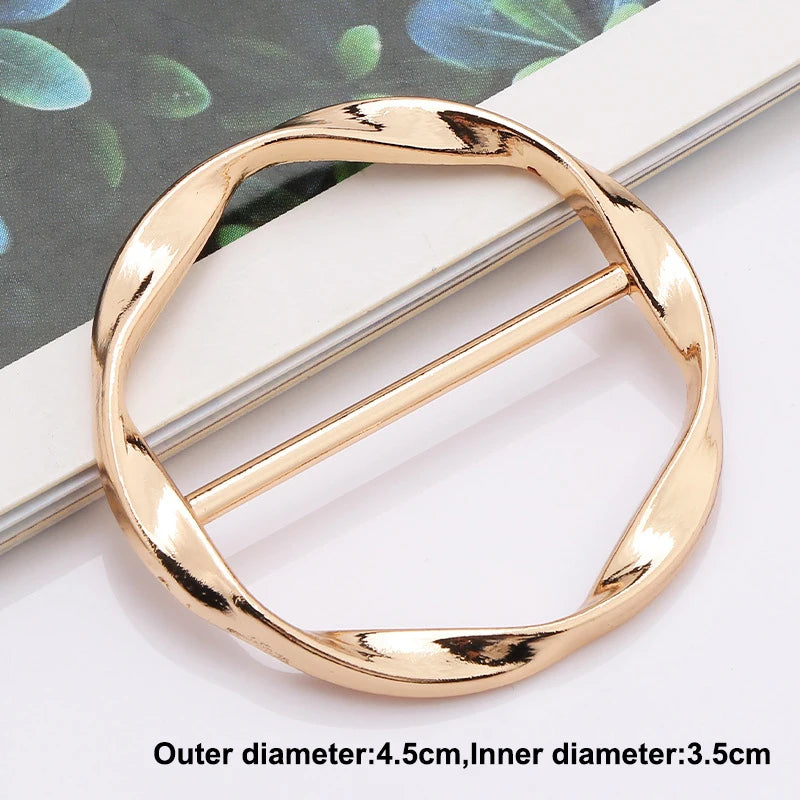 Elegant Alloy Brooch Pins with Pearls & Rhinestones – Minimalist Irregular Shapes, Fashion Accessory for Garments & Scarves